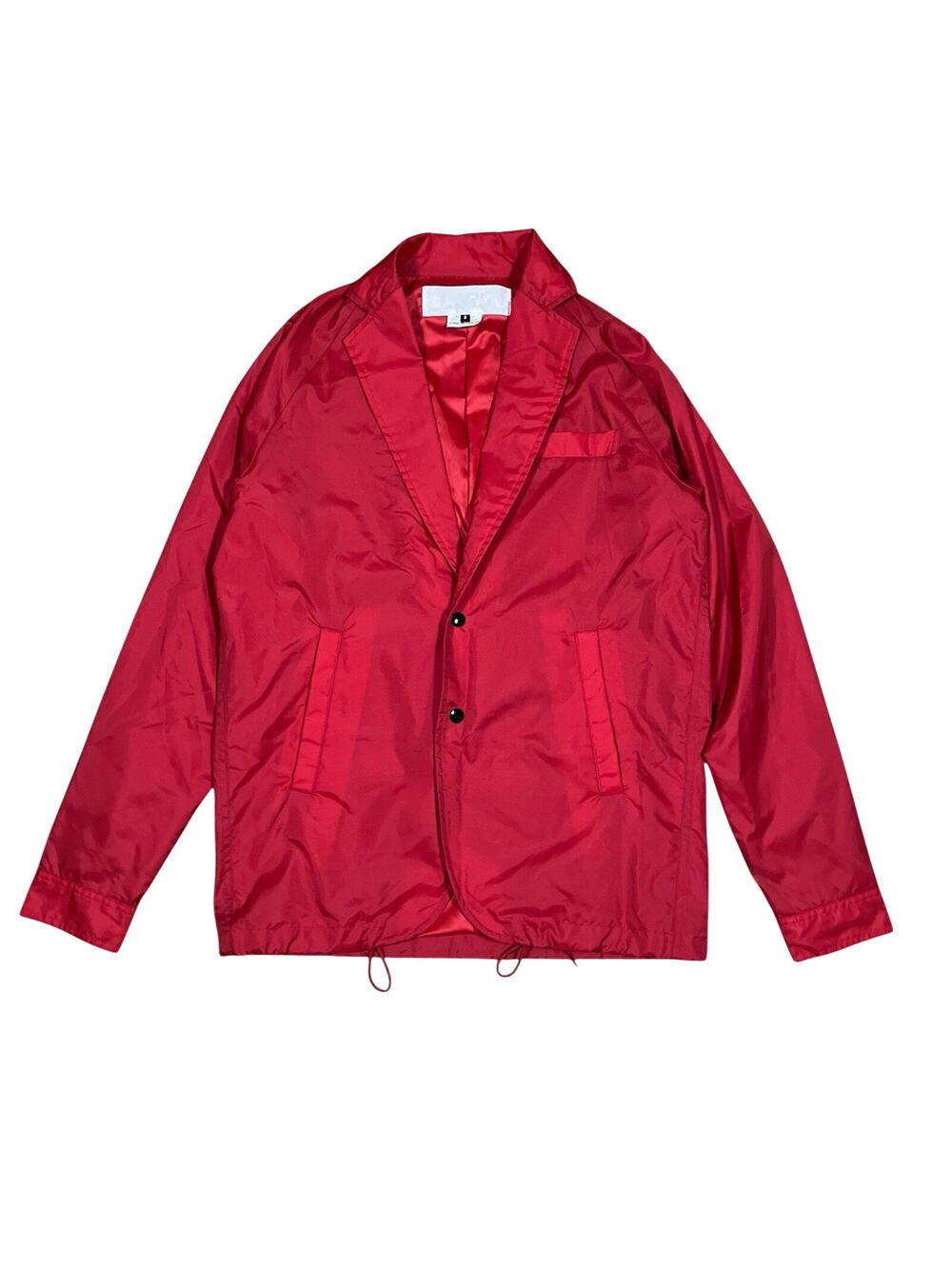 Ganryu Comme Des Garçons Red‎ Lapel Nylon Coat Jacket Small Japan Made Designer